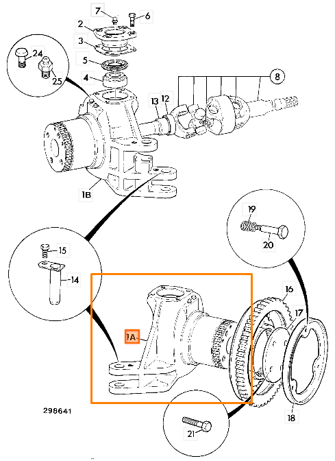 Поворотный кулак JCB 458/20617