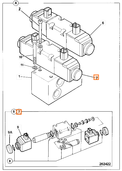 Соленоид клапан крабового хода JCB 928/60145