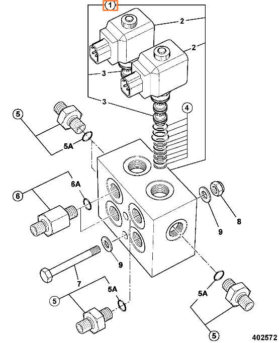 Блок с соленоидами JCB 25/221112