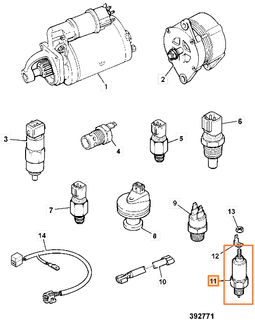 Датчик JCB 17/111901