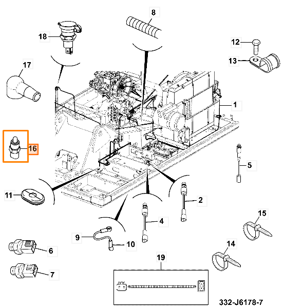 Датчик температуры JCB 716/30262