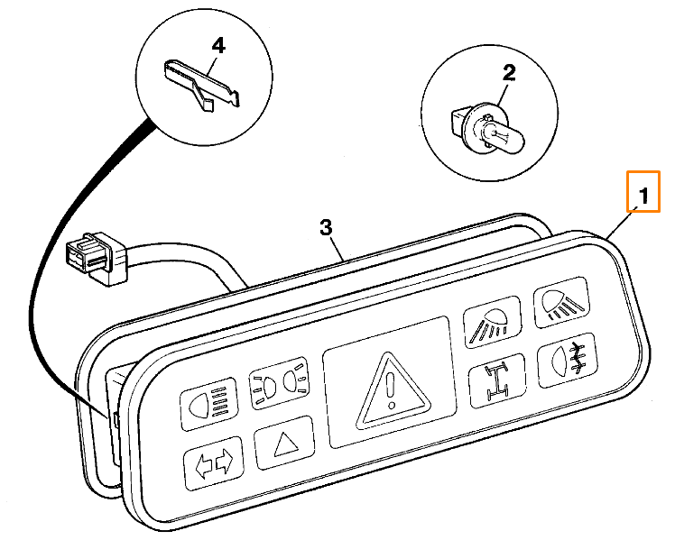 Панель сигнальных ламп JCB 704/24400