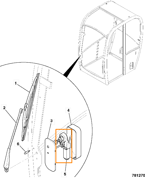 Мотор стеклоочистителя JCB 332/A2265