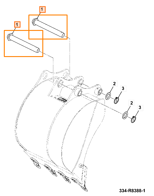 Палец ковша JCB 334/T6751