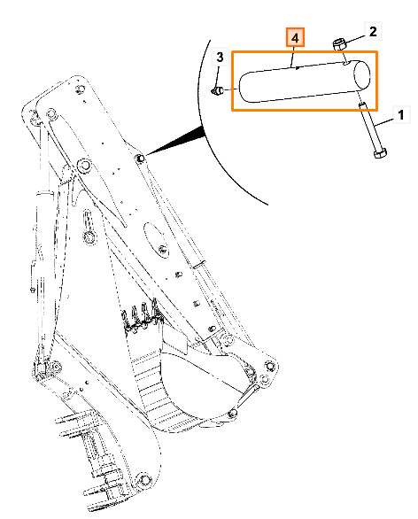 Палец цилиндра заднего ковша JCB 40/301958
