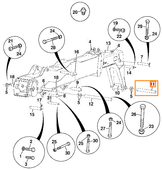 Палец JCB 811/90189