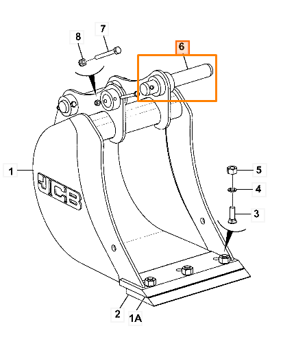 Палец ковша JCB 335/E8197