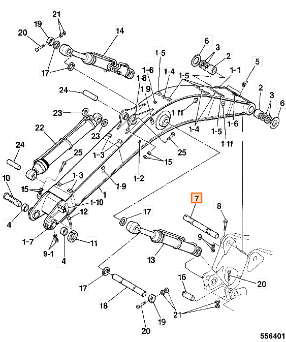 Палец стрелы JCB 811/90373