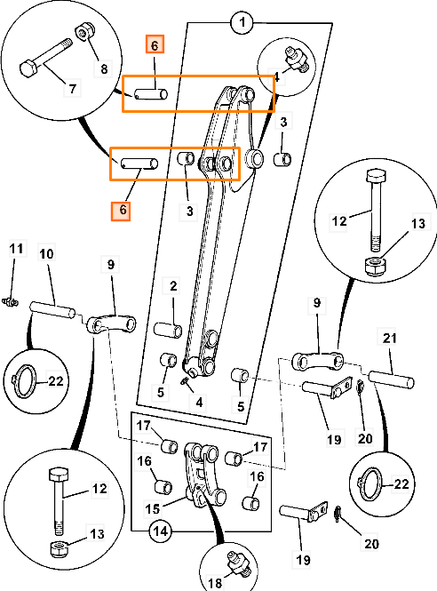 Палец JCB 233/02003