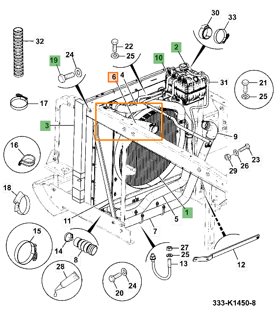 Патрубок JCB 333/K7147