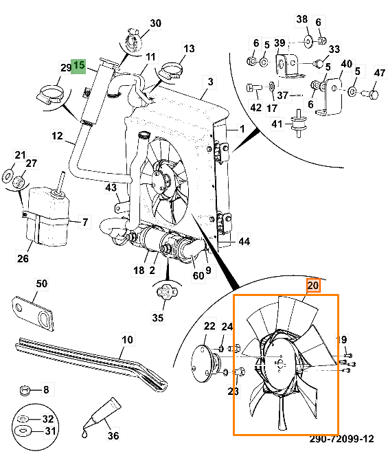 Крыльчатка вентилятора JCB 30/925942