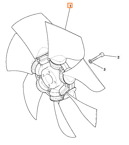 Крыльчатка вентилятор JCB 30/926733