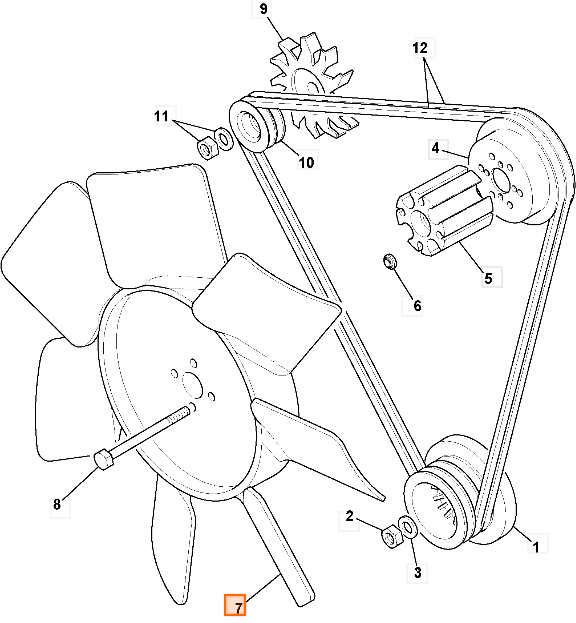 Крыльчатка JCB 30/926121