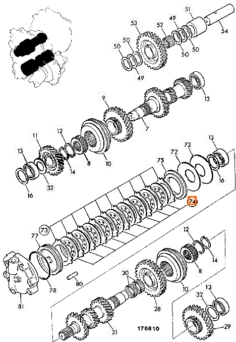 Диск фрикционный КПП JCB 445/40119