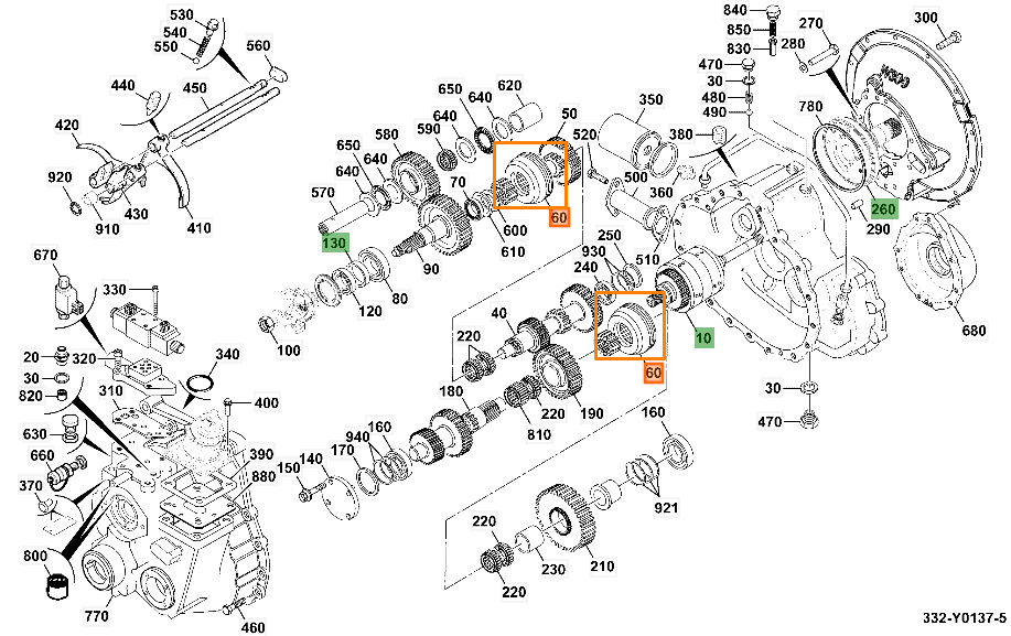 Синхронизатор механической КПП в сборе JCB 459/M4857