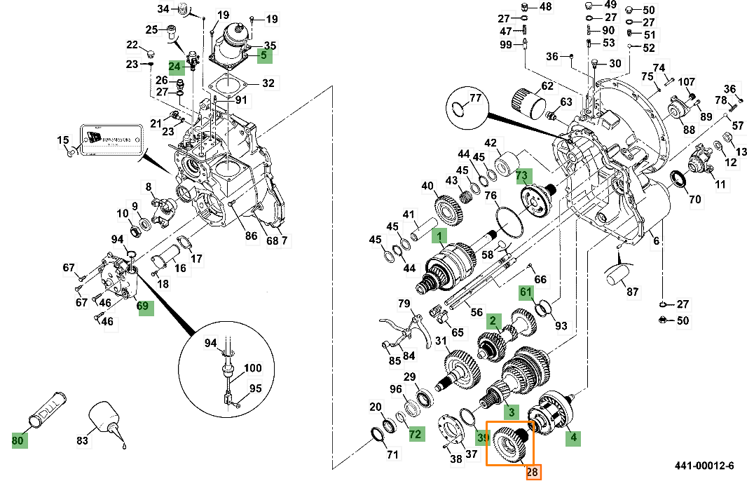 Шестерня муфты КПП JCB 459/M3210