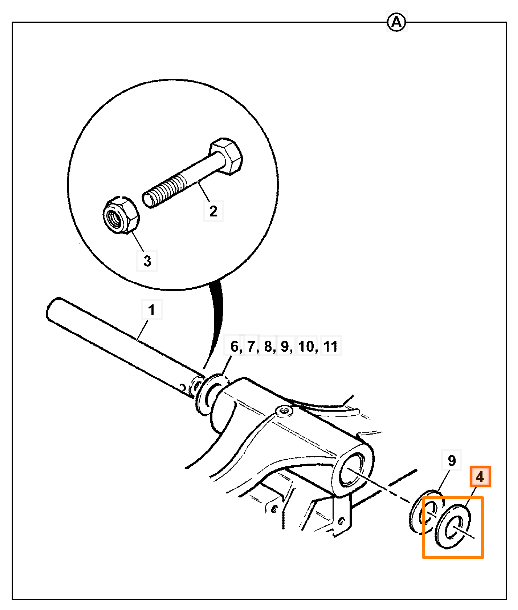 Клеевая шайба балки JCB 123/06223