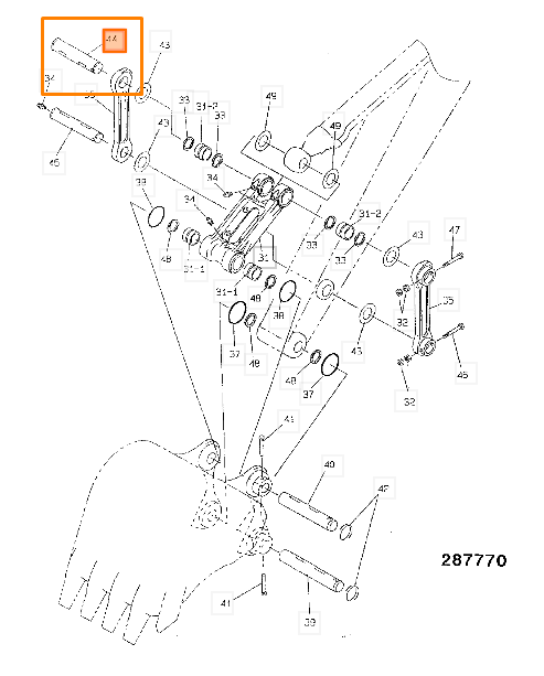 Палец ковша JCB JSV0377