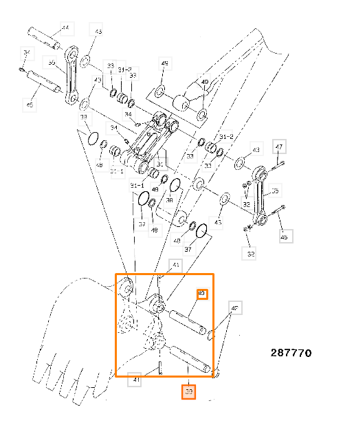 Палец ковша JCB JSV0079