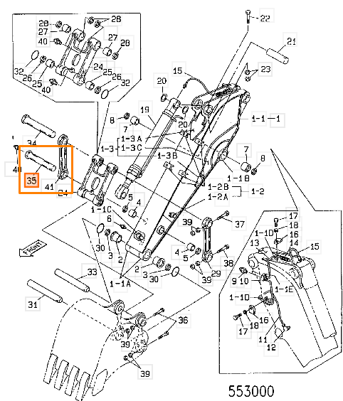 Палец ковша JCB KSV0451