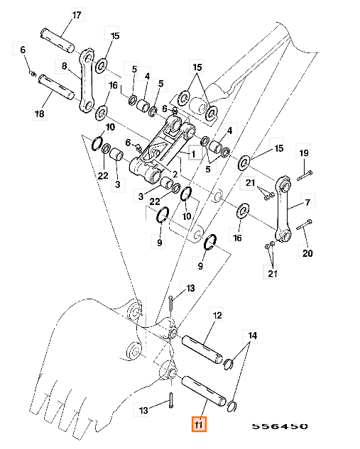 Палец ковша JCB JLV0083