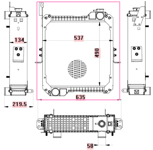 Радиатор Terex 6108985M91