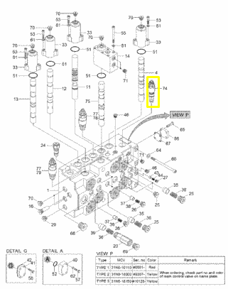 Клапан сброса давления HYUNDAI 31N6-17400, 31N617400, XKCG-00082, XKCG00082