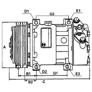 Компрессор кондиционера New Holland, Case 317008A3, 86993463