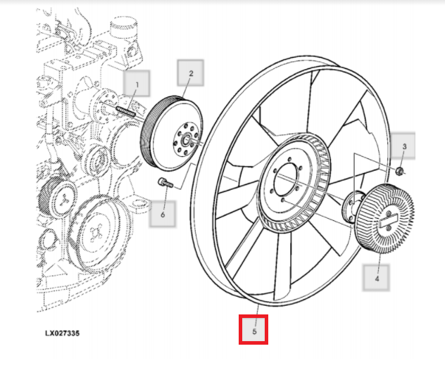 Крыльчатка вентилятора John Deere 103205