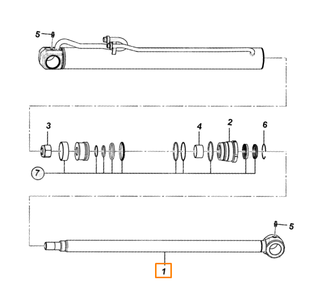 Шток гидроцилиндра JCB 335/C1379, 335-C1379