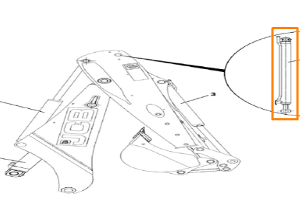 Гидроцилиндр телескопа JCB 556/60499, 556/60340, 556/60340, 556/60418, 556/60256, 556-60499, 556-60340, 556-60340, 556-60418, 556-60256