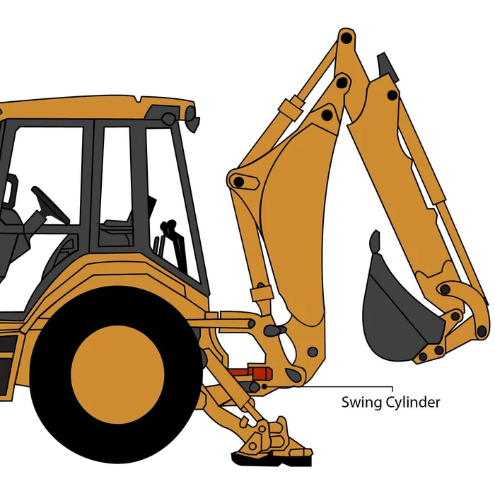 Гидроцилиндр поворота задней стрелы JCB 559/60069, 559-60069