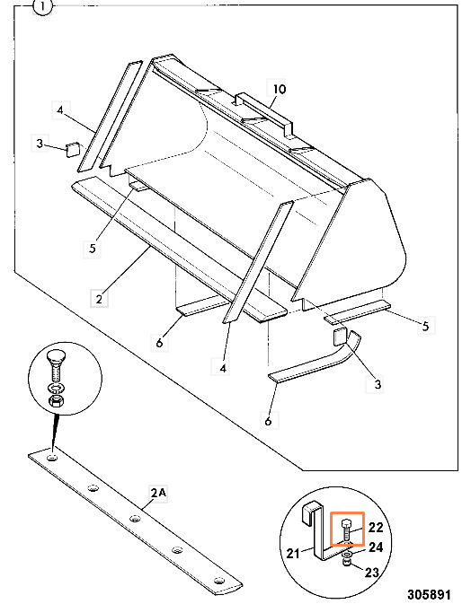 Болт (M8 X 25) JCB 1315/0307Z, 1315-0307Z