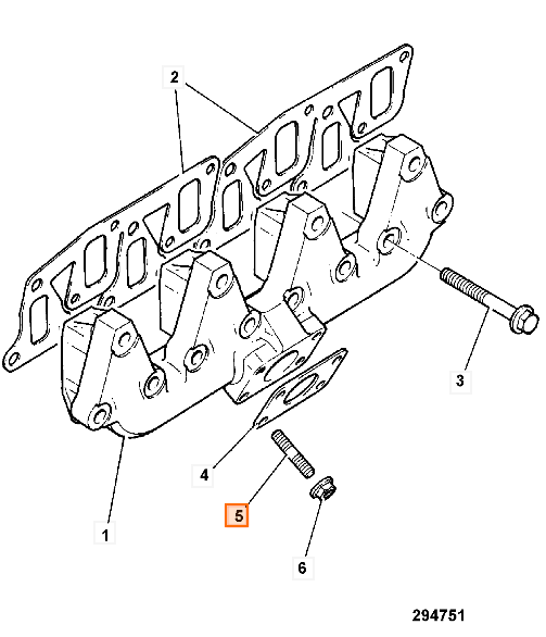 Шпилька коллектора AK JCB 02/291243, 02-291243