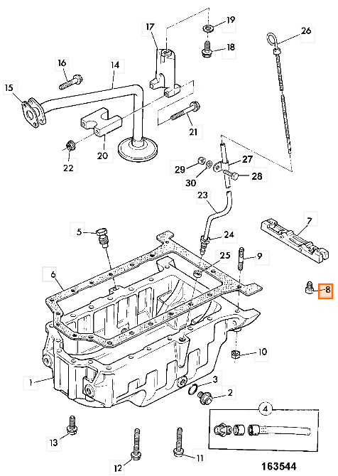 Болт поддона JCB 02/291032, 02-291032