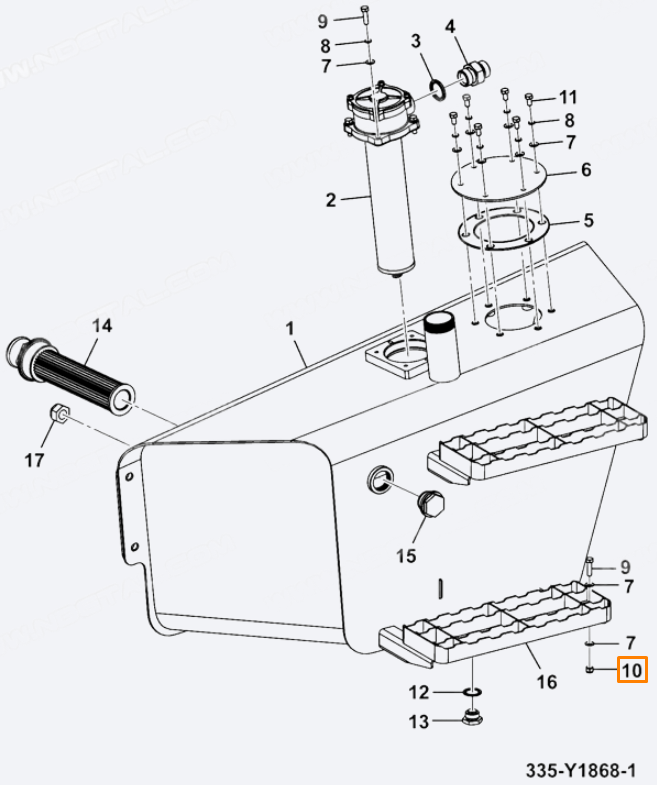 Гайка ступеньки JCB 1370/0203Z, 1370-0203Z