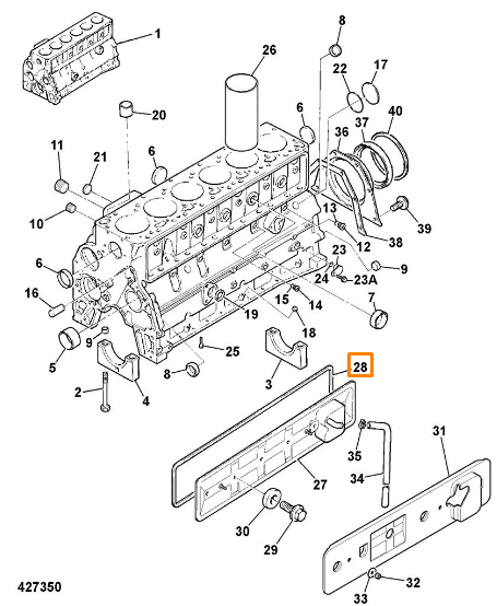 Прокладка крышки толкателей JCB 02/910935, 02/910022