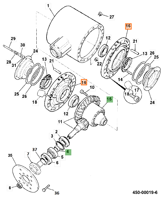 Корпус тормозного суппорт JCB 458/M5618, 458-M5618