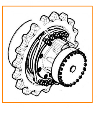 Бортовой редуктор хода в сборе с гидромотором JCB JS 333/J0408, 333-J0408