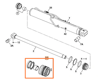 Ремкомплект гидроцилиндра JCB 991/10112, 991-10112