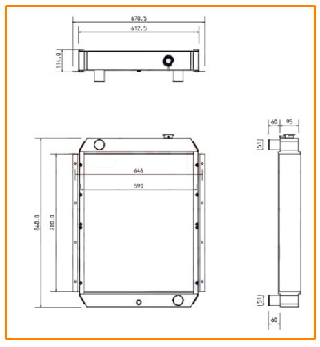 Радиатор охлаждения JCB 30/925816, 30-925816