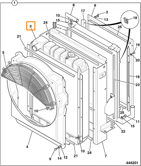 Радиатор охлаждения JCB 30/925842, 30-925842