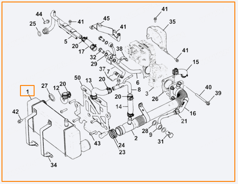 Радиатор интеркулера JCB 320/06165, 320-06165 