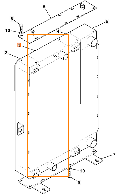 Радиатор охлаждения JCB 30/926504, 30-926504