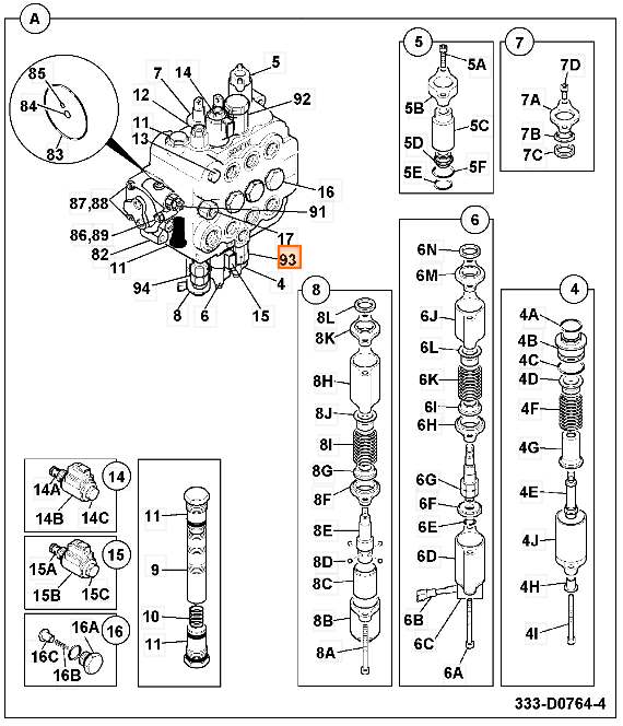 Соленоид клапан 172-bar JCB 333/C8654, 333-C8654