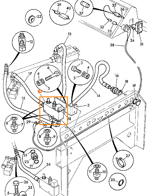 Гидравлический клапан JCB 25/966700, 25-966700