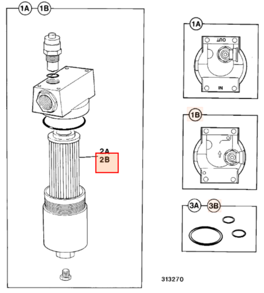 Гидравлический фильтр JCB 6900/0056, P164164, HF7066, 6900-0056, 69000056