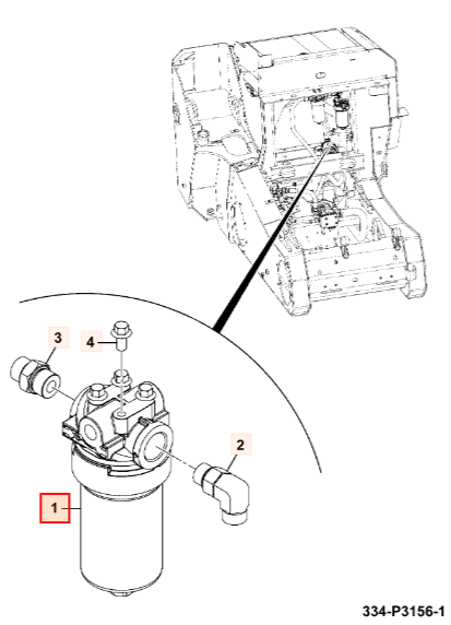 Фильтр масляный JCB 333/P2509, 333-P2509, 333P2509