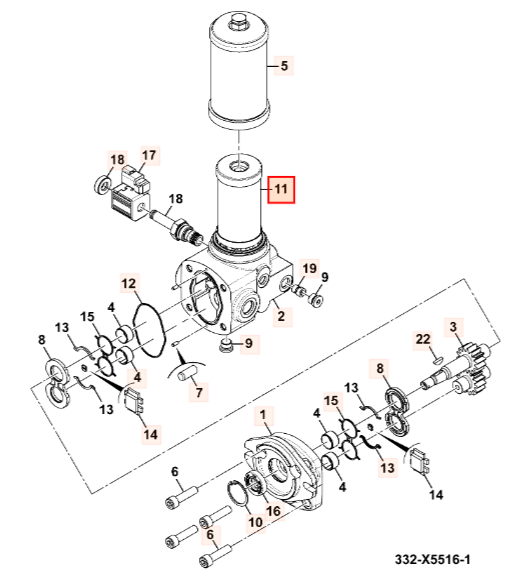 Фильтр гидравлический JCB 334/C3974, 334-C3974, 334C3974