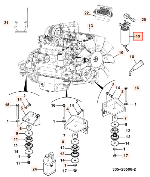 Фильтр топливный JCB 335/G2555, 335-G2555, 335G2555